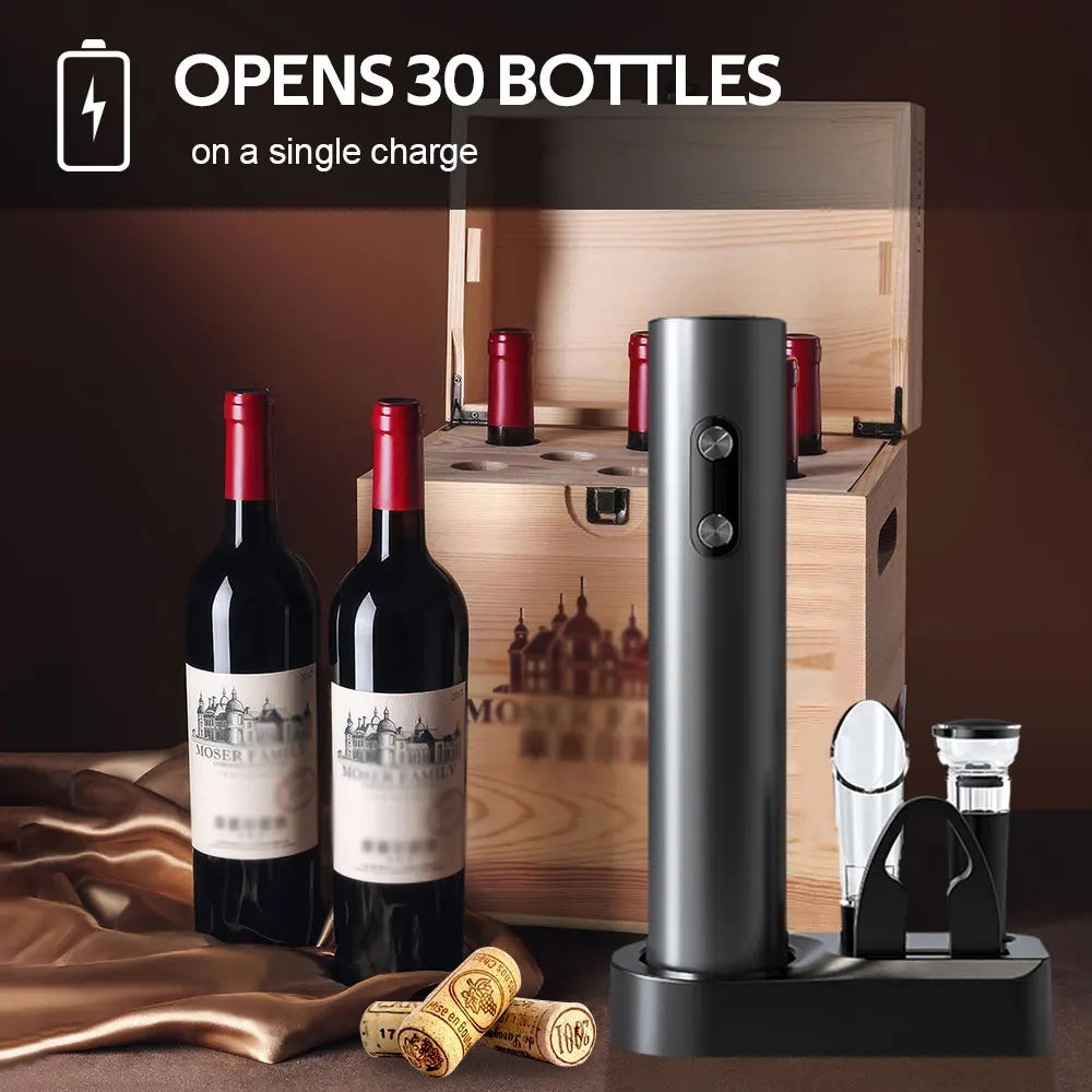 Electric Wine Opener 4in1 Set Effortless Elegance