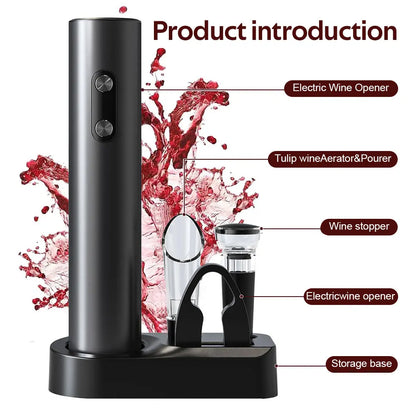 Electric Wine Opener 4in1 Set Effortless Elegance