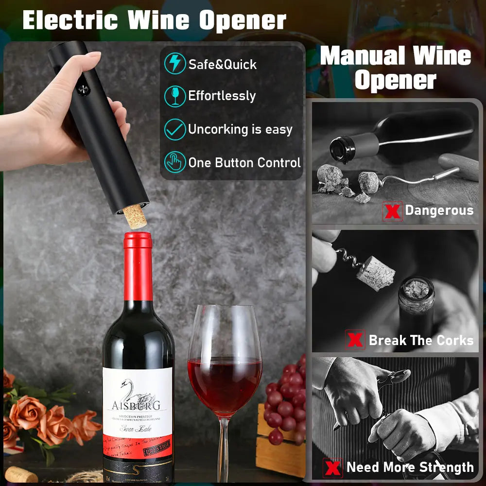 Electric Wine Opener 4in1 Set Effortless Elegance