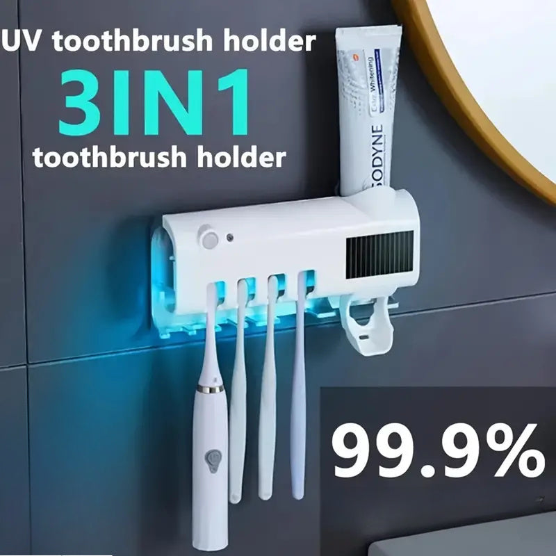 Smart White USB Rechargeable Toothbrush  Paste Organizer